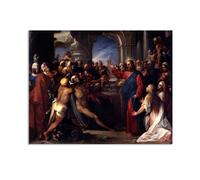 MYCGGDGH Giuseppe Cesari Canvas Print Wall Decor The Raising of Lazarus Reproduction Canvas Wall Art Modern Home Decor Painting for Living Room Bedroom Office40x30cm(16x12in) Frameless