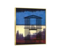 MYCGGDGH Max Ernst Poster Freedom Destroyed by Absence Reproductions of Famous Paintings Surrealism Wall Art Canvas Max Ernst Wall Decor for Living Room Gifts50x40cm(20x16in) Framed