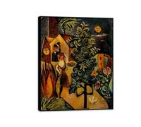 MYCGGDGH Max Ernst Poster Hat in Hand Hat on Head Reproductions of Famous Paintings Surrealism Wall Art Canvas Max Ernst Wall Decor for Living Room Gifts50x40cm(20x16in) Black Framed