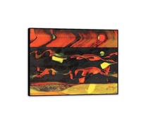 MYCGGDGH Max Ernst Poster Migration Reproductions of Famous Paintings Surrealism Wall Art Canvas Max Ernst Wall Decor for Living Room Gifts80x60cm(32x24in) Black Framed