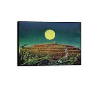 MYCGGDGH Max Ernst Poster The Entire City Reproductions of Famous Paintings Surrealism Wall Art Canvas Max Ernst Wall Decor for Living Room Gifts42x30cm(17x12in) Black Framed