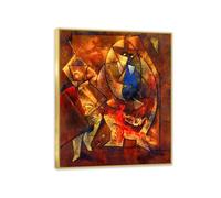 MYCGGDGH Max Ernst Wall Art Reproductions on Canvas Sunday Afternoon on the Champs Elysées Surrealism Poster Max Ernst Home Wall Decor for Bedroom Office Gallery Gifts90x70cm(36x28in) Framed