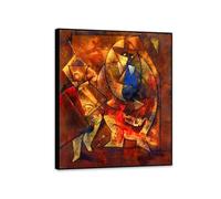 MYCGGDGH Max Ernst Wall Art Reproductions on Canvas Sunday Afternoon on the Champs Elysées Surrealism Poster Max Ernst Home Wall Decor for Bedroom Office Gallery Gifts65x50cm(26x19in) Black Framed