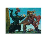 MYCGGDGH Max Ernst Wall Art Reproductions on Canvas The Barbarians Surrealism Poster Max Ernst Home Wall Decor for Bedroom Office Gallery Gifts85x60cm(33x24in) poster
