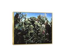 MYCGGDGH Max Ernst Wall Art Reproductions on Canvas The Joy of Life Surrealism Poster Max Ernst Home Wall Decor for Bedroom Office Gallery Gifts40x30cm(16x12in) Framed