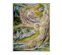 MYCGGDGH Milton’s Mysterious Dream William Blake Vintage Fine Art Reproduction on Canvas Large Wall Art for Living Room Cool Wall Decor for Bedroom Office Home Decor 65x50cm(26x19in) poster