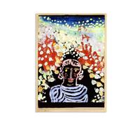 MYCGGDGH Paul Klee Canvas Wall Art Bildnis in der Laube Poster Vintage Classic Oil Painting Master Painting Print Suitable Living Room Office Cool Wall Decor70x50cm(28x20in) Frameless