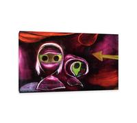 MYCGGDGH Paul Klee Canvas Wall Art Fate of Two Sisters Poster Vintage Classic Oil Painting Master Painting Print Suitable Living Room Office Cool Wall Decor80x50cm(31x20in) Framed