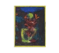 MYCGGDGH Paul Klee Canvas Wall Art Figurine the Old Woman Poster Vintage Classic Oil Painting Master Painting Print Suitable Living Room Office Cool Wall Decor110x80cm(43x31in) Frameless