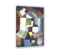 MYCGGDGH Paul Klee Canvas Wall Art Pious northern landscape Poster Vintage Classic Oil Painting Master Painting Print Suitable Living Room Office Cool Wall Decor90x60cm(35x24in) Framed