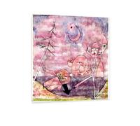MYCGGDGH Paul Klee Canvas Wall Art Scene on the Water Poster Vintage Classic Oil Painting Master Painting Print Suitable Living Room Office Cool Wall Decor35x30cm(14x12in) Framed