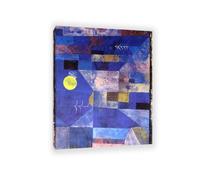 MYCGGDGH Paul Klee Wall Art Moonlight Poster surrealism Canvas Art Print by Paul Klee Painting picture artwork Bedroom Living Room Office Wall Decor50x40cm(20x16in) Framed