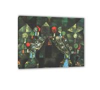 MYCGGDGH Paul Klee Wall Art Women's Pavilion Poster surrealism Canvas Art Print by Paul Klee Painting picture artwork Bedroom Living Room Office Wall Decor105x80cm(41x31in) Framed