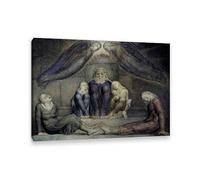 MYCGGDGH Ugolino and His Sons in Prison by William Blake Canvas Art Print Classic Mythological Color Poster Abstract Painting Print Vintage Home Decor for Kitchen Office 42x30cm(17x12in) Frame