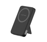 myCharge CliqLuxe 10000mAh Wireless Magnetic Power Bank - W/Foldable Metal Stand | Qi2.2 25W Ultra-Fast Wireless Charging | Fabric Exterior | Lasts Up to 60+ Hours of Power (Black)