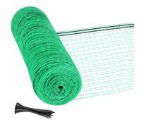mychoiii Plastic Mesh Fence Safety Fence, 5'x100' Roll with 50 Zip Ties, Resuable Temporary Netting for Garden Fencing, Construction, Snow Fencing, Animal Barrier, Poultry, Deer, Patio, Green