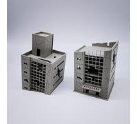Mycity Railway Scenery City Ruin Building Cut Off Building Models in Two Scales of 1:144 and 1:100 (1/144)