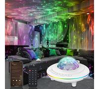 Mycket Star Projector, Galaxy Projector Light, Ocean Wave LED Lamp, Night Light Projector with Remote 360°Rotating Sleep Soothing Colors Changing Music Bluetooth Speaker Timer for Kids