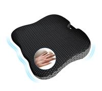 Mycketop Car Seat Cushion, Car Booster Wedge Seat Cushion, Memory Foam Soft Sitter Cushion, Breathable Seat Pad for Car, Wheelchair, Home, Office, Gaming (Dark Gray)