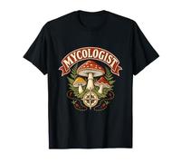 Mycologist Vintage Mushroom Field Graphic T-Shirt
