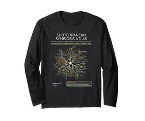 Mycorrhizal Fungi Network Mushroom Science Forest Ecology Long Sleeve T-Shirt