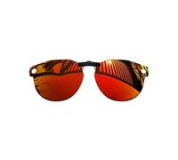 MYCOURAG UV Protection Polarized Clip-On Lenses for Oakley Meta HSTN OW8002 51mm Sunglasses Frame - Fire Red Mirror Coated Polarized
