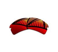 MYCOURAG UV Protection Polarized Replacement Lenses Compatible with Oakley Flak XS OJ9005 59mm Sunglasses Frame - Fire Red Mirror Coated Polarized