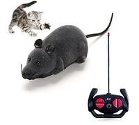 MYCreator Remote Control Fake Rat Realistic Mouse Cat Toy Mice RC Toy Cat Mice Animal Interactive Toy Figures Cat Running Wheel Wireless Chasing Prank Joke Scary Trick Bugs for Cat Funny Toy (Gray)