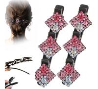 MYCXMZI Ladies' hair clip, new sparkling crystal hair clip, short duckbill style, suitable for work, parties and everyday fashion styling. (12)