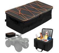 MYDAYS ATV Rear Storage Bags,ATV Rear Rack Cargo Bag,Rear Seat Gear Bag Universal Compatible with Most ATVs Polaris Sportsman Fourtrax Can-Am Kawasaki Arctic Cat CFMOTO (Black)
