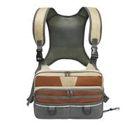 MYDAYS Fishing Chest Pack, Fly Fishing Bag for Men and Women, Tackle and Fly Boxes Storage Pack, Hunting Binocular Pack (Grey)