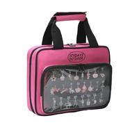 MYDAYS OUTDOOR Enamel Pin Display Bag, Small Collections Travel Pin Trading,8-Page Pin Trading Book, Collectible Pin Board, Suitable for Storing Pins, Brooches, Patches (Pink)