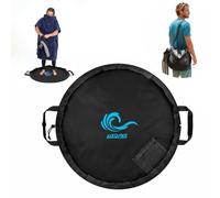 MYDAYS Wetsuit Changing Mat, Drawstring Dry Bag for Surfing Surf, Keeps your Wet Suit & Car Clean, Surf Change Gear, Surfing Accessories, Surfing Gift for Water Sports & Scuba (Black)