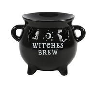Mydealsaver Black Cauldron Oil Burner Tealight Candle Holder with cut-out star great gift idea for anyone with an interest in witchcraft or wizardry