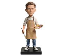 mydedor Custom Bobblehead 3D Figurine from Photo Male Painter Bobbleheads Personalized Handmade Artist Figurine Painting Themed Gift for Painters Art Enthusiasts Unique Home Office Desk Decor