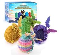Mydethun 3D Printed Dragon Toy Pack - Sensory Fidget Toys for Kids with Autism - Stress Relief Gifts & Dinosaur Toys - Set of 4 Mini Dragons