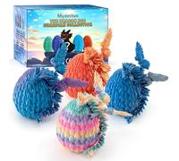 Mydethun 3D Printed Dragon Toy Set - 4-Pack Sensory Fidget Dragons w/wings for Kids with Autism, Stress Relief Gifts for Adults, Classroom or Home Rewards