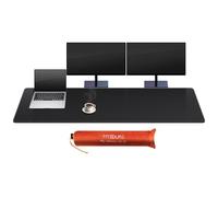 Mydours Extra Large Desk Pad, 170x 40 cm Long PU Leather Computer Keyboard Desk Mat Blotter, XXXL Large Gaming Mouse Pad for Home and Office Desktop (Black)