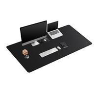 Mydours Huge PU Leather Desk Mat, 160 x 70cm Large Gaming Mouse Pad XXXL,Dual-Sided Multifunctional Portable Desk Pad Blotter,Easy Clean Keyboard Computer Desktop Protector for Gift Office Home(Black)