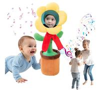 MYDYYO Dancing Flower with Custom Face,Custom Dancing Talking Sunflower Toy,Repeats What You Say,Connect Bluetooth to Play Music,Personalized Funny Gifts