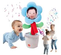 MYDYYO Dancing Flower with Custom Face,Custom Dancing Talking Sunflower Toy,Repeats What You Say,Connect Bluetooth to Play Music,Personalized Funny Gifts