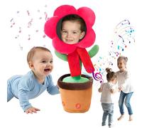 MYDYYO Dancing Flower with Custom Face,Custom Dancing Talking Sunflower Toy,Repeats What You Say,Connect Bluetooth to Play Music,Personalized Funny Gifts