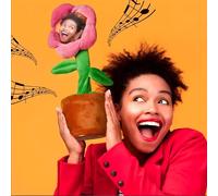 MYDYYO Dancing Flower with Custom Face, Personalized Dancing Talking Sunflower Toy, Repeats What You Say Sings Mimicks Records 50 Songs, Funny Gifts for Birthday& Festival