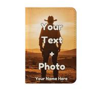 MYDYYO Personalized Passport Holder Travel Wallet,Personalised with Your own Text/Image/Any Name-Customized for Women and Men Cute