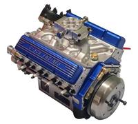 MYDZSI V8 Engine Kit Gas - Small-Block Engine Model Kits,Mini Build Your Own Stem Cisons Running Engines Kits That Runs for Adults(Blue)