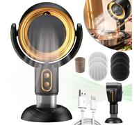 MYDZSWZX Puff Hide Gold Smoke Purifier, Advanced Smoke Purification, Adjustable Angle, Portable & Rechargeable, Compact, Ideal for Indoor Use