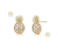 MYEARS Women Earrings Gold Stud 14K Gold Plated Small Simple Hypoallergenic Everyday Jewelry, Metal Silicone, Cubic Zirconia
