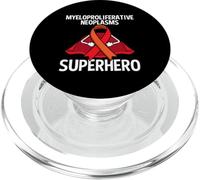 Myeloproliferative Neoplasms (MPN) Superhero Fighter Ribbon PopSockets PopGrip for MagSafe