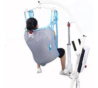 MYENA Hoist for Lifting Elderly, Deluxe Padded Toileting Patient Lift Sling with Head Support, Divided Leg Shower Sling for Patient Lifts,L