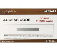 [(MyEnglishLab Writing 1 (Student Access Code))] [Author: Pearson Elt] published on (January, 2014)